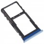 Para TCL 30/30+ / 30 5G Bandeja de tarjeta SIM original + Bandeja de tarjeta Micro SD (azul)