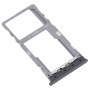 For T-Mobile REVVL 4 4G Original SIM Card Tray + Micro SD Card Tray (Black)