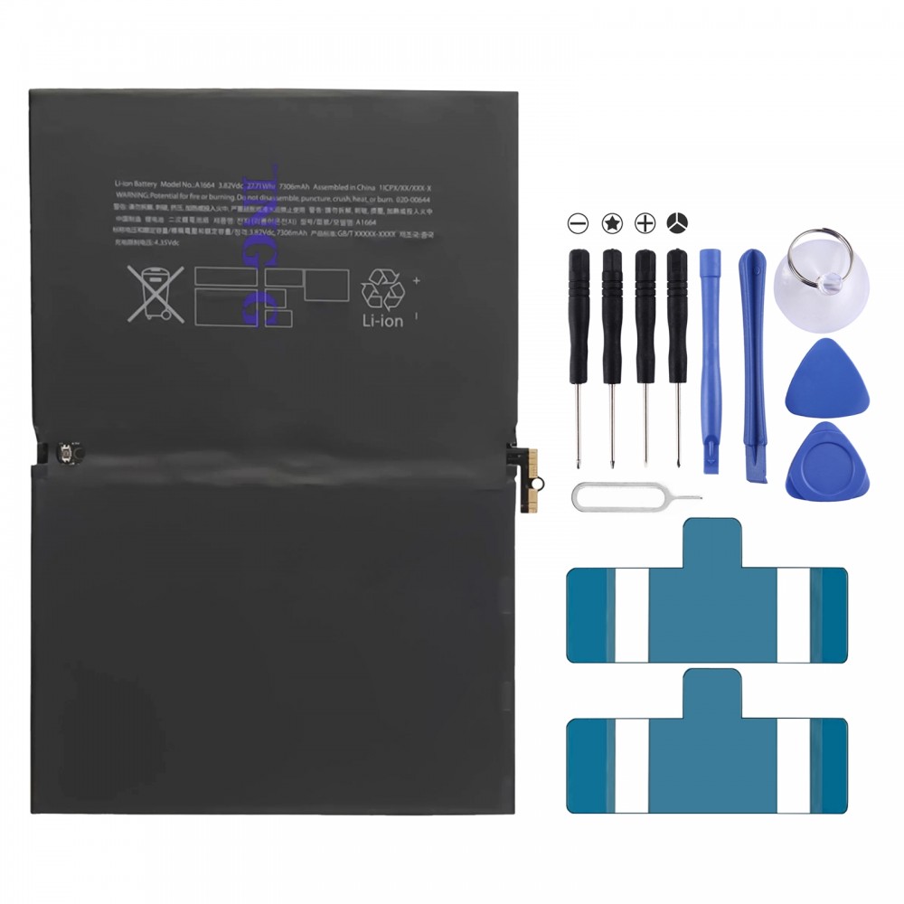 适用于 iPad Pro 9.7 A1664/A1675/A1674/A1673 7306mAh 电池更换