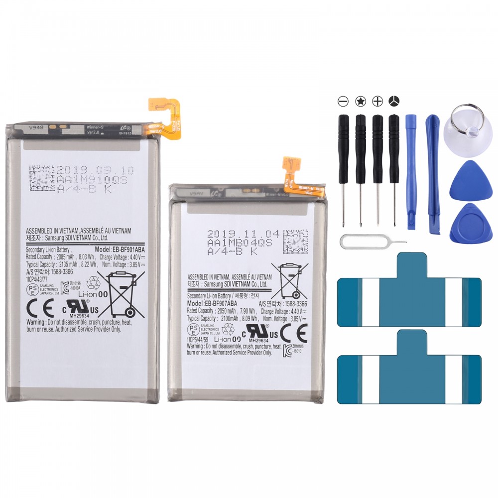 EB-BF907ABA EB-BF901ABA 1 pár 2100mAh 2135mAh Výměna baterie pro Samsung Galaxy Fold 5G