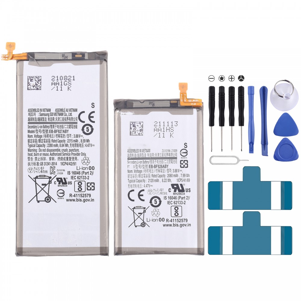 Pro Samsung Galaxy Z Fold3 5G SM-F926 2ks Náhradní baterie EB-BF926ABY 2120mAh/EB-BF927ABY 2280mAh