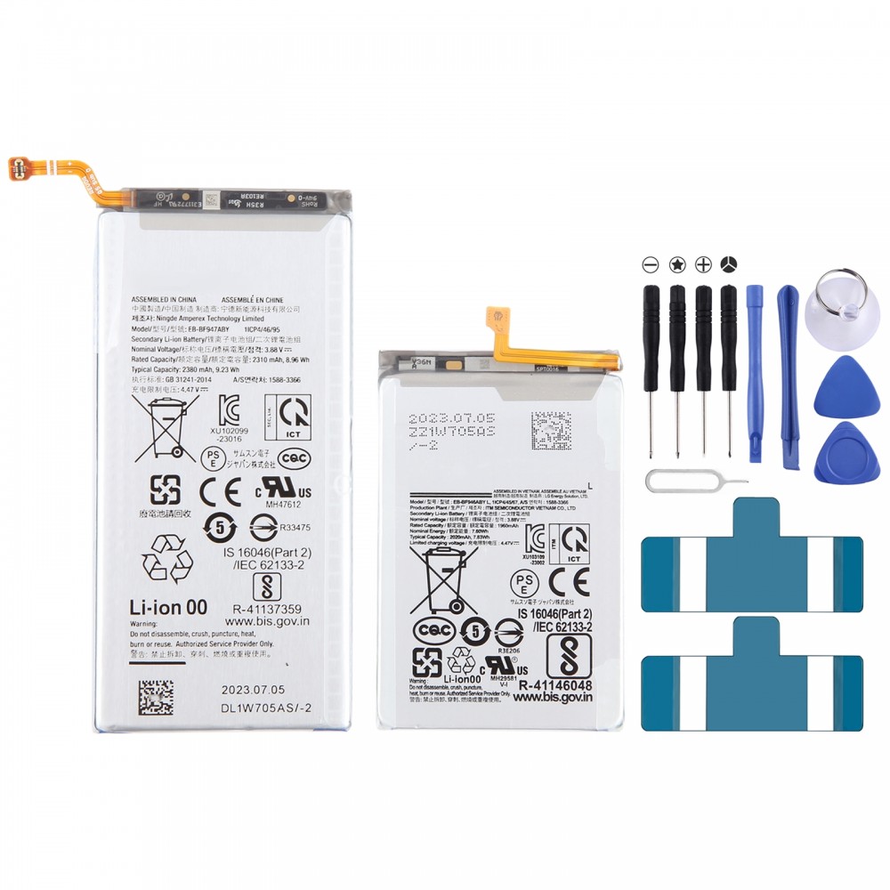 עבור Samsung Galaxy Z Fold5 2310mAh 1960mAh 1 זוג החלפת סוללה
