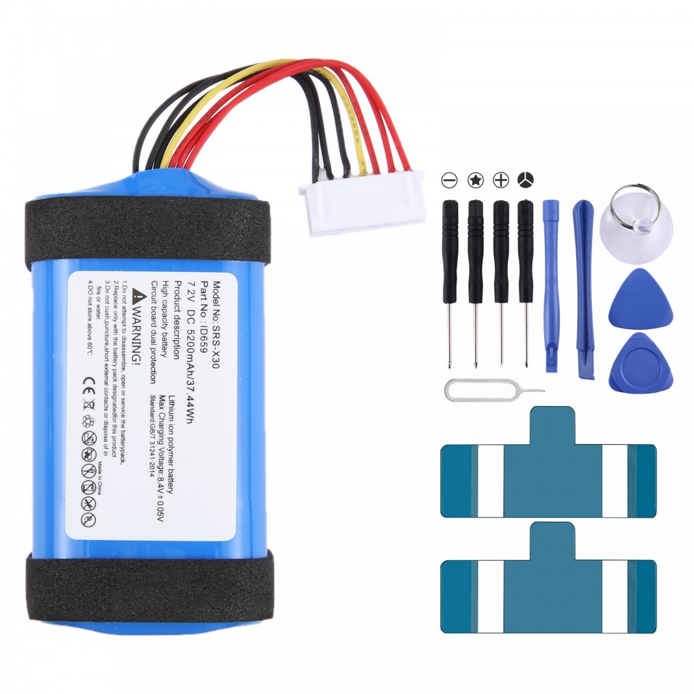 För Sony SRS-X30/XB3/XB30/XB43 ID659 ID659B 5200mAh batteribyte