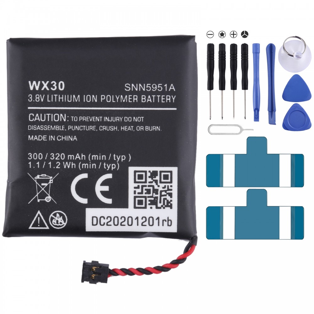 Dla Motorola Moto 360 1. generacji SNN5951A Wymiana baterii WX30 300mAh