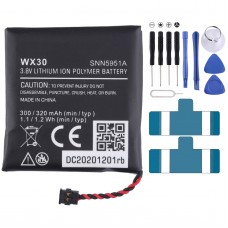 עבור Motorola Moto 360 1st Gen SNN5951A החלפת סוללה WX30 300mAh