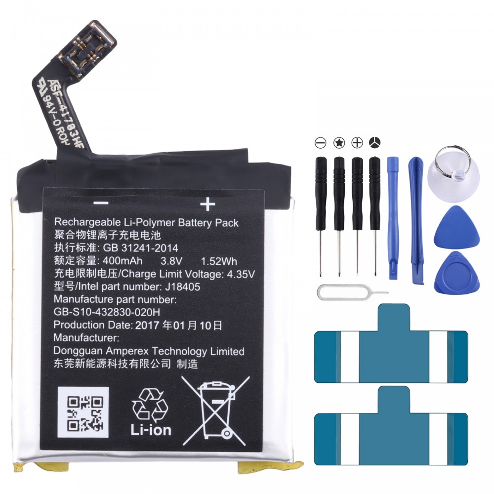 Pro Sony J18405 Smart Watch Výměna baterie GB-S10-432830-010H 400mAh