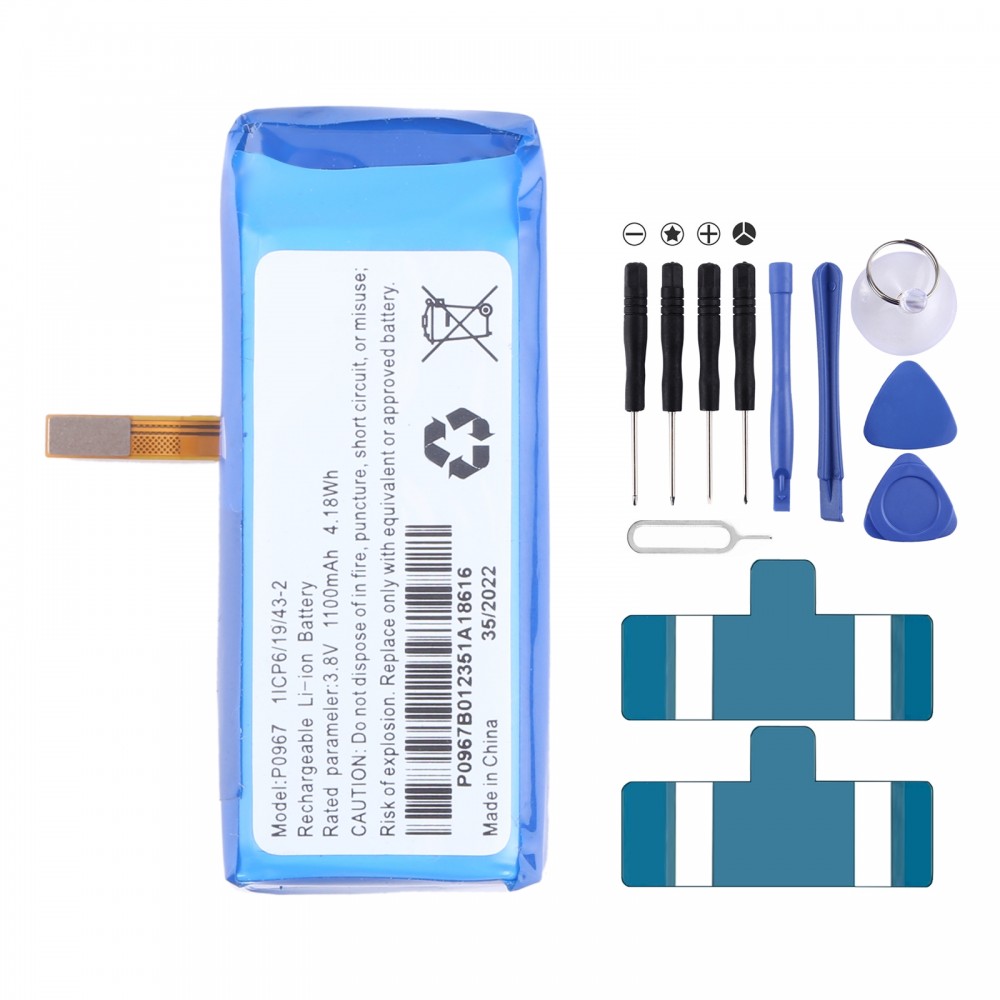 Pour remplacement de batterie Amazfit EVE P0967 1100mAh