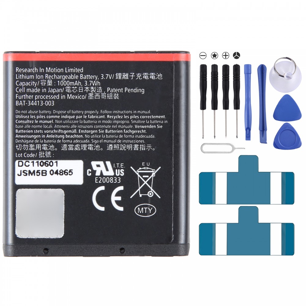 För Blackberry CURVE 9350 9360 9370 1000mAh batteribyte