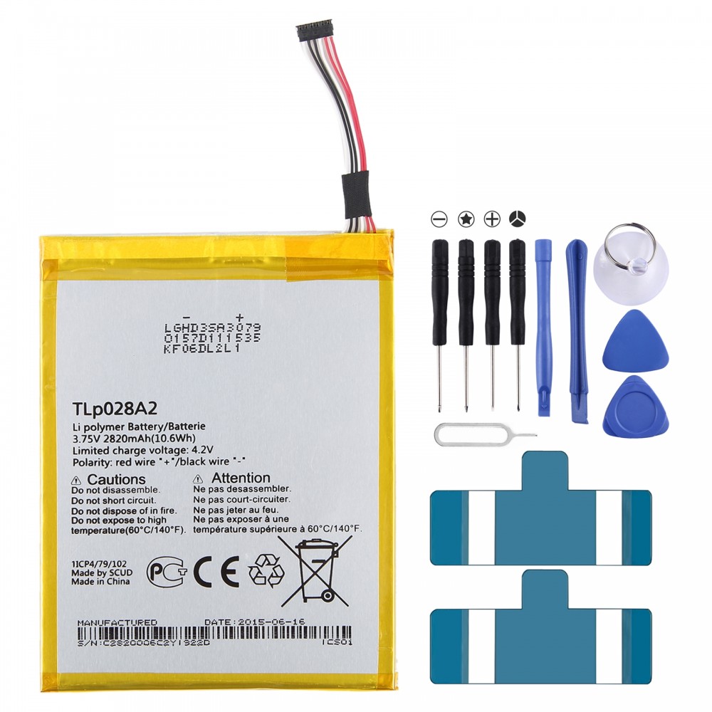 适用于阿尔卡特 OneTouch EVO 7 HD E710 4150mAh 电池更换件 TLp041B2