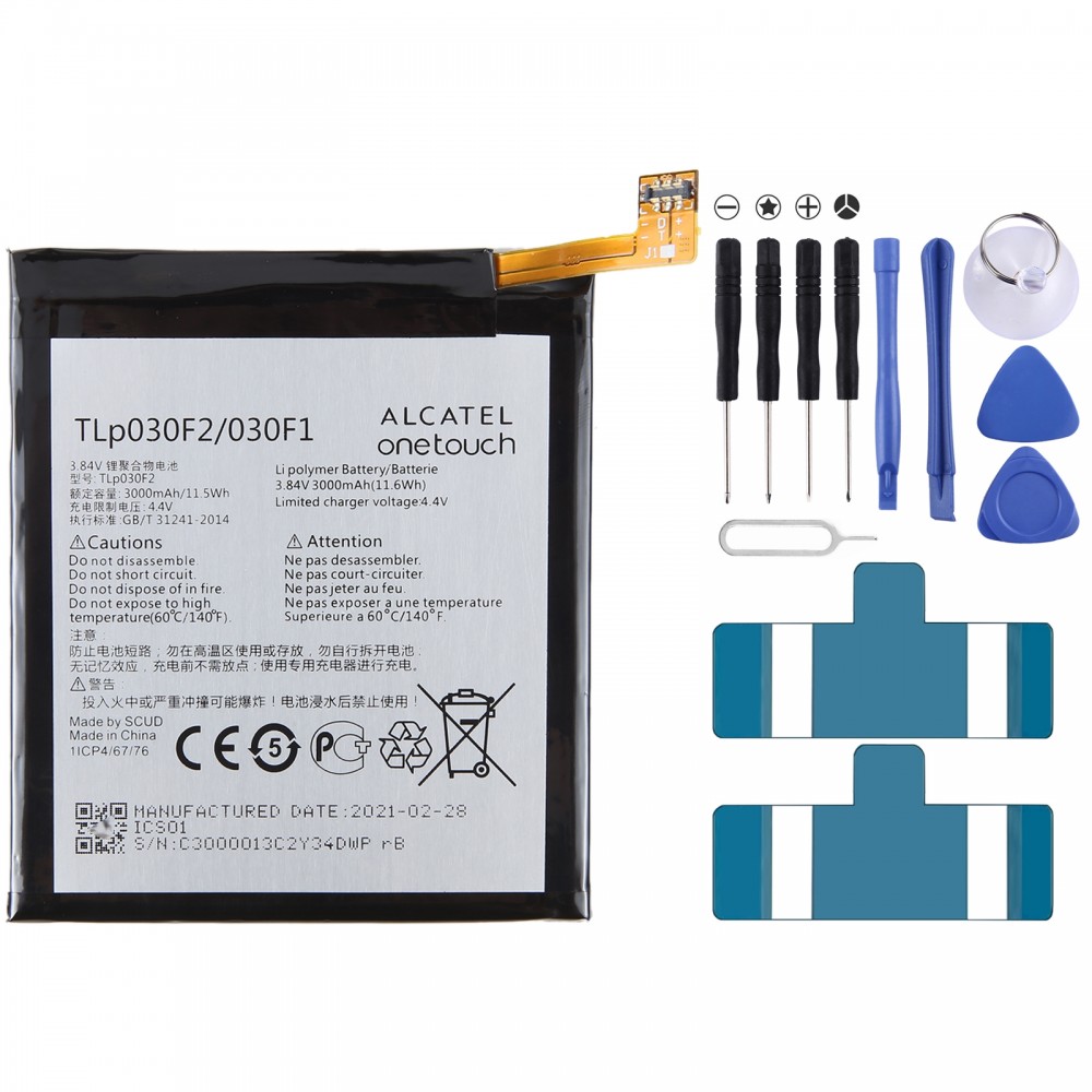 עבור אלקטל איידול 3C OT-5606 OT5026D החלפת סוללה 2900mAh TLp029C7 TLP029C1