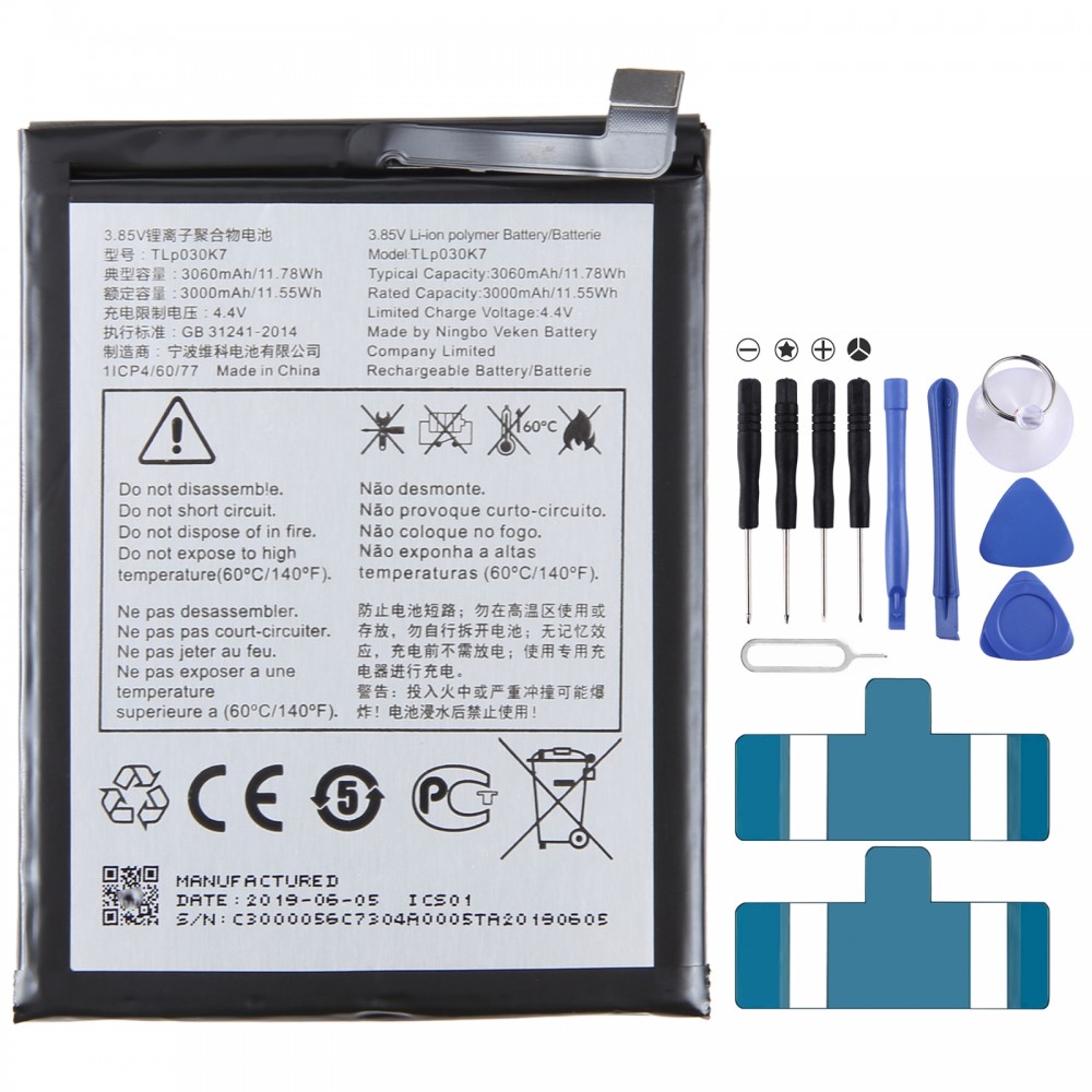 Alcatel 1s 5024A 5024D_EEA 3000mAh akkumulátorhoz TLP030K7
