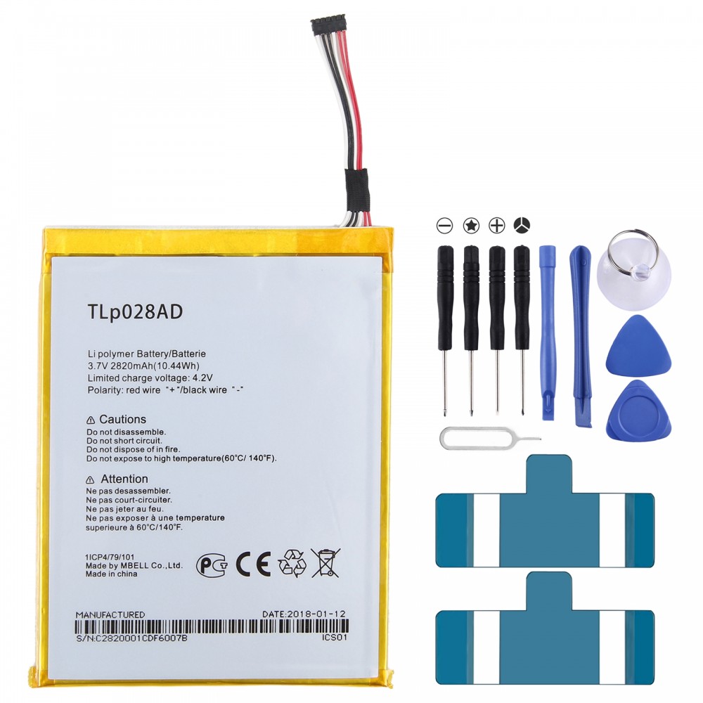 Sostituzione batteria per Alcatel One Touch Pixi 7 OT-9006W 2820mAh TLp028AD