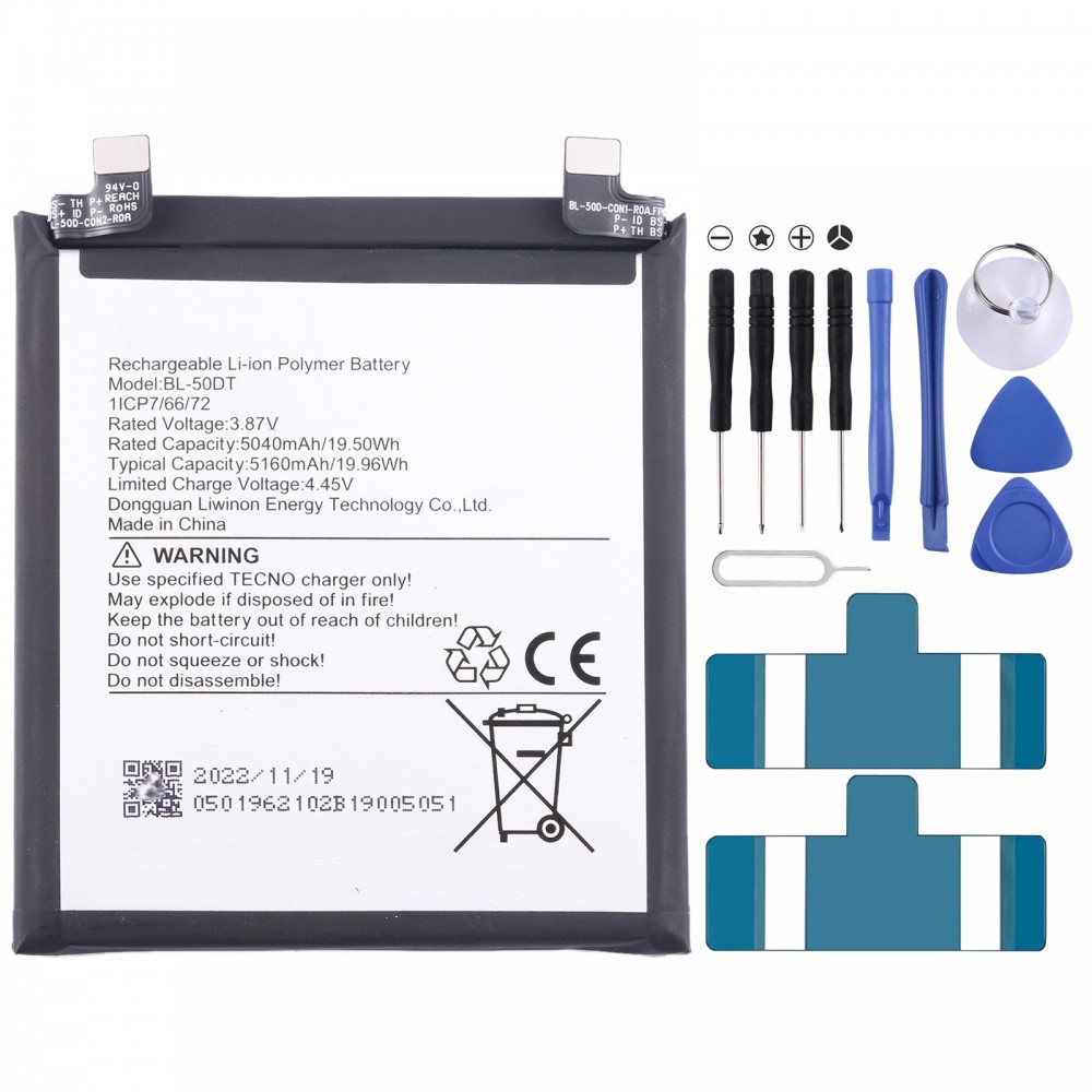 适用于 Tecno BL-50DT 更换电池 5610mAh
