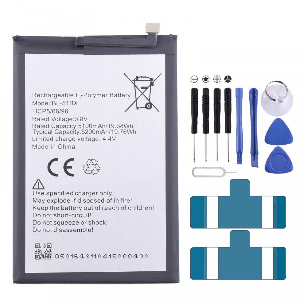 Batterie de remplacement pour Infinix Note 8/Hot 10/Note 8i, BL-51BX, 5200mAh