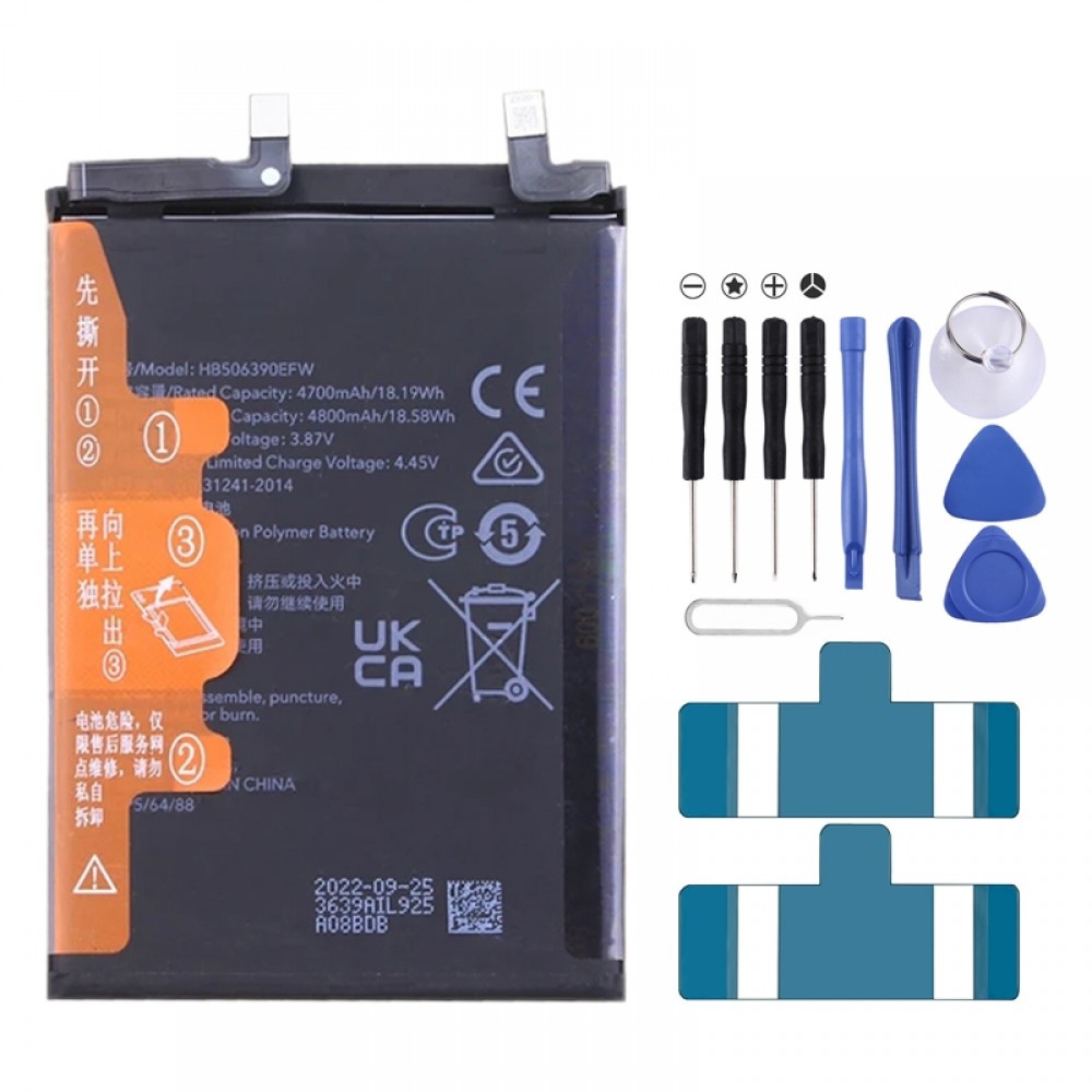 Wymiana baterii 4800 mAh dla Honor 70 FNE-AN00 / 80 Pro / 80 GT AGT-AN00 ANB-AN00 HB506390EFW