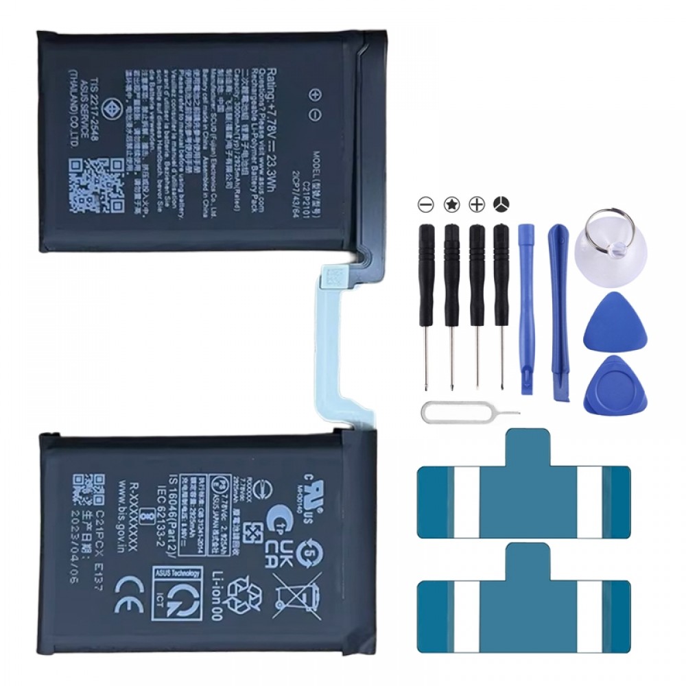 Remplacement de la batterie 6000mAh pour téléphone ASUS ROG 6/6 Pro AI2201_C AI2201_D C21P2101