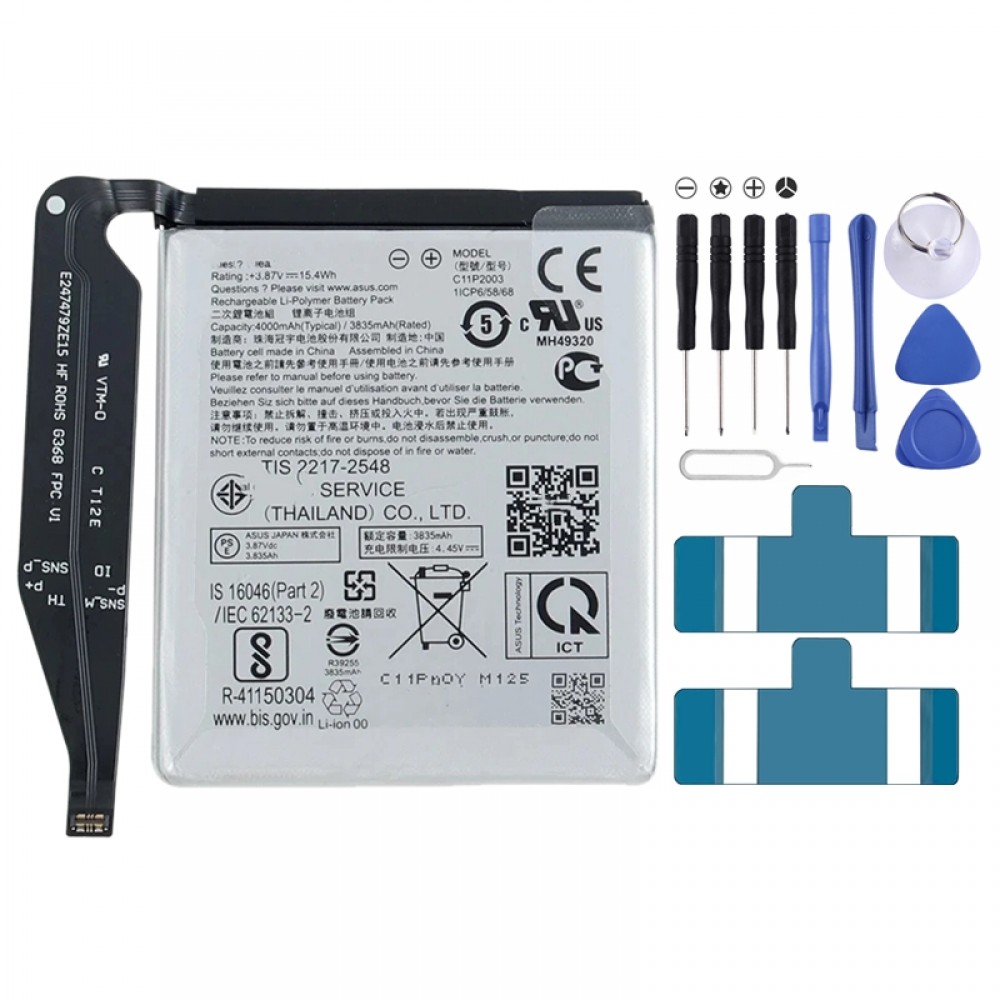 4000mAh 电池更换适用于华硕 Zenfone 8 ZS590KS / 8 mini / 8 5G C11P2003