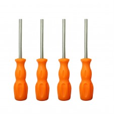 4 PCS Disassembly Tool Screwdriver Sleeve Applicable For Nintendo N64 / SFC / GB / NES / NGC(Orange Yellow 4.5mm)