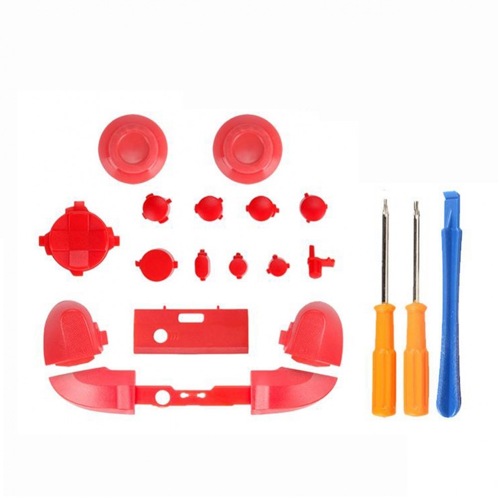 Do kontrolera Xbox Series X Thumbstick LB RB Zderzaki Przyciski spustowe z akcesoriami do śrubokrętów (czerwony)