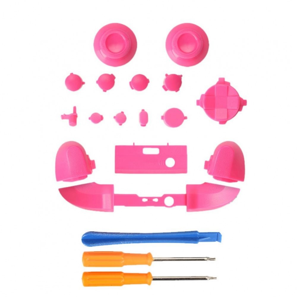 Pour manette Xbox série X, manette LB RB, pare-chocs, boutons de déclenchement avec accessoires de tournevis (Rose rouge)