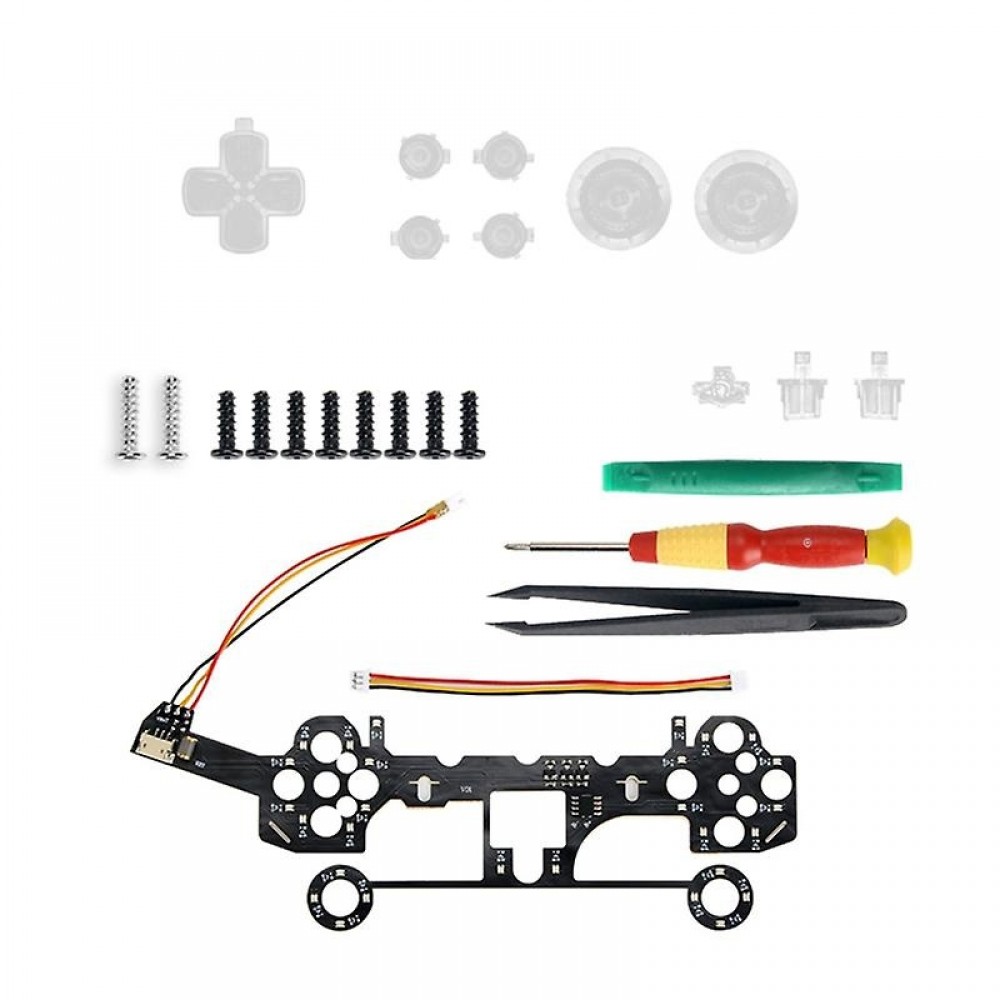 适用于 PS5 控制器 LED 灯按钮套件 DIY 灯面板板发光方向键套装 B