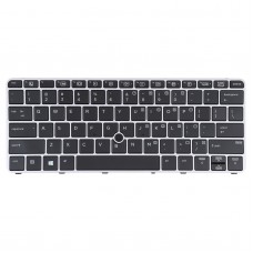 For HP EliteBook 820 G3 US Version Keyboard with Backlight and Pointing(Silver)