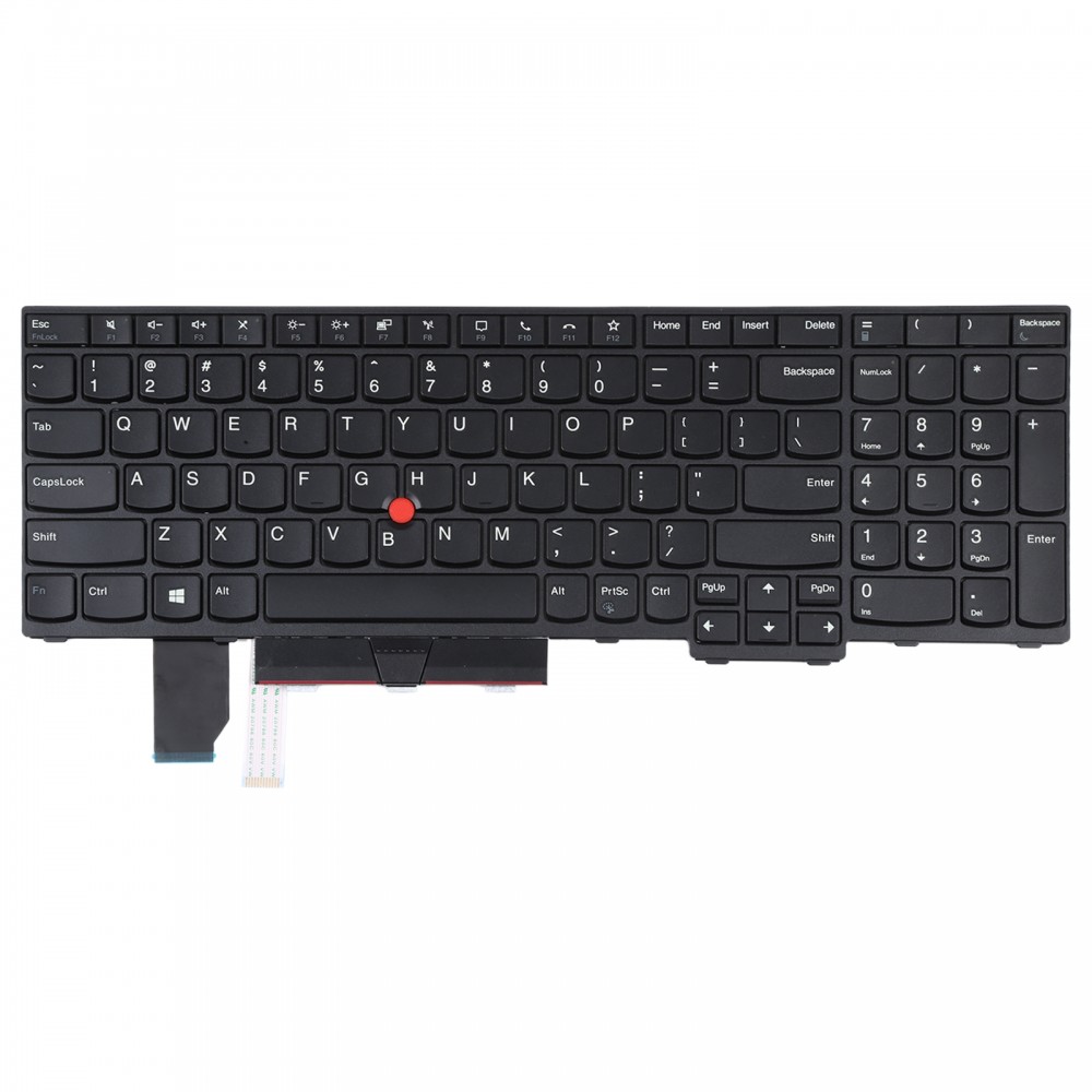 Клавиатура американской версии с указателем для Lenovo Thinkpad P15V L15 (черный)