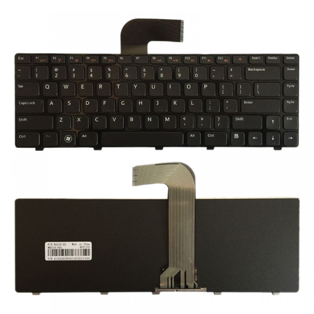 აშშ კლავიატურა DELL Inspiron 14R N4110 M4110 N4050 M4040 N5050 M5050 M5040 N5040 3330 X501LX502L P17S P18 N4120 M4120 L502X (შავი)