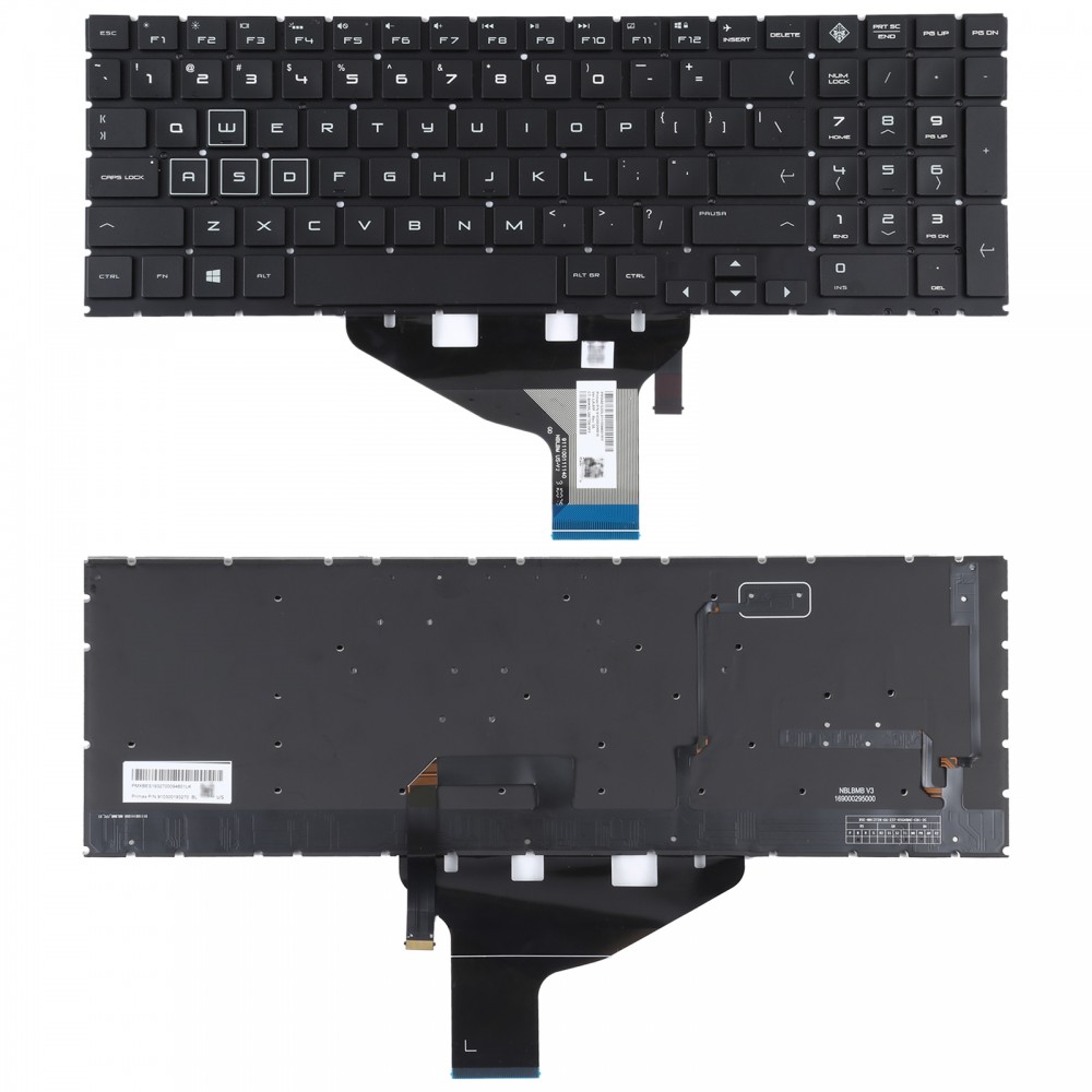适用于 HP OMEN 15-DC 15-DH 15T-DC 17-CB 美版键盘，带 RGB 背光