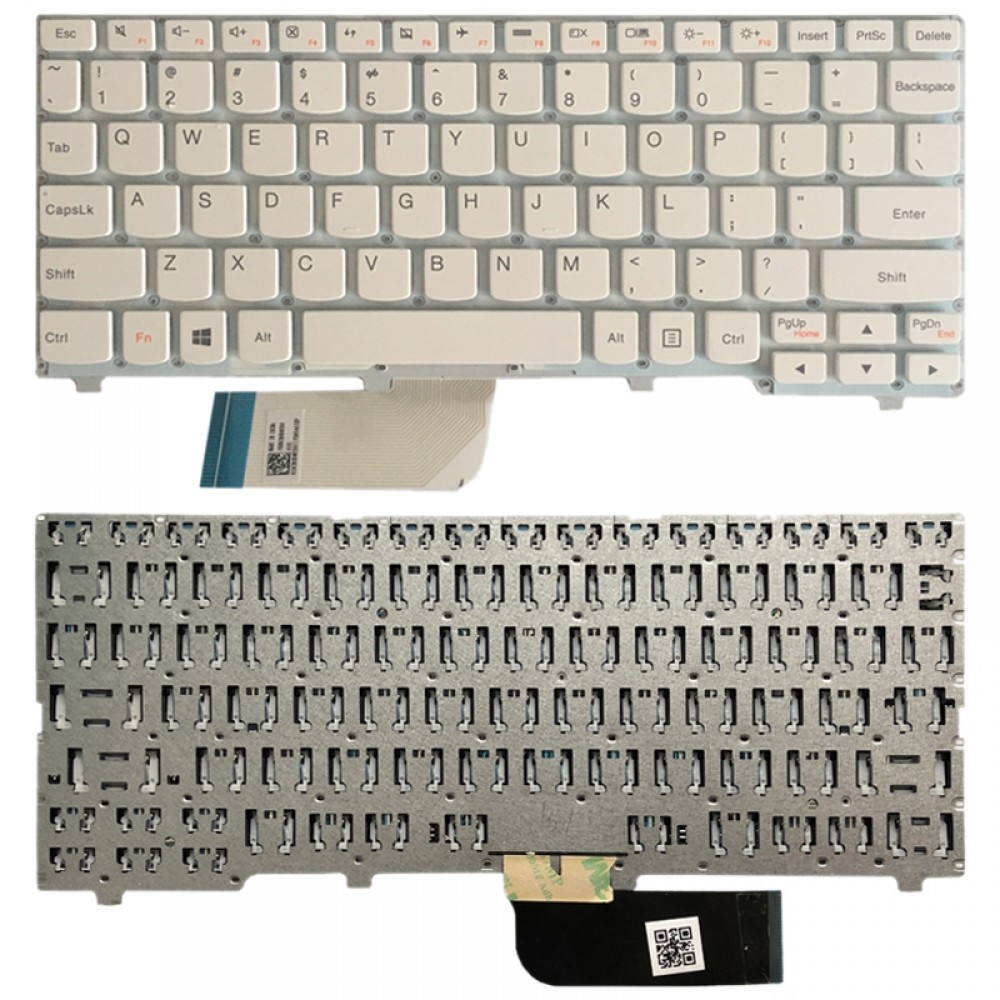 Teclado versión estadounidense para Lenovo ideapad 100S 100S-11IBY (blanco)