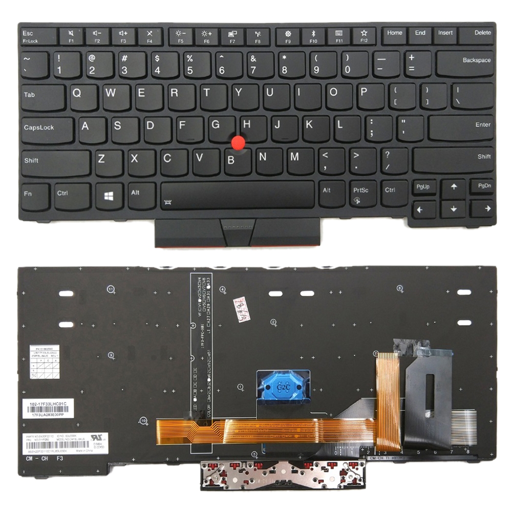 US バックライトキーボード Lenovo ThinkPad E480 L480 L380 Yoga T480s 用