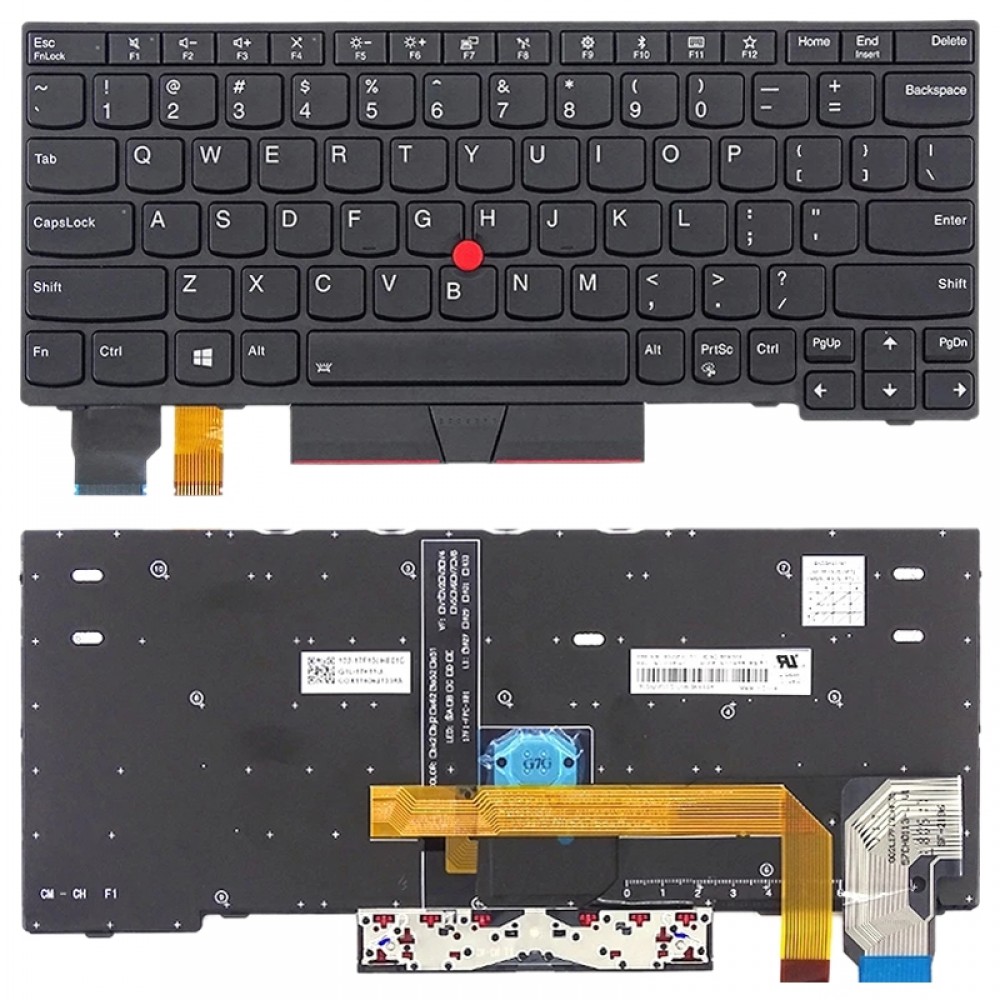 Klávesnice americké verze s podsvícením pro Lenovo ThinkPad X280 A285 X390 X395 X13 L13 01YP160 01YP040