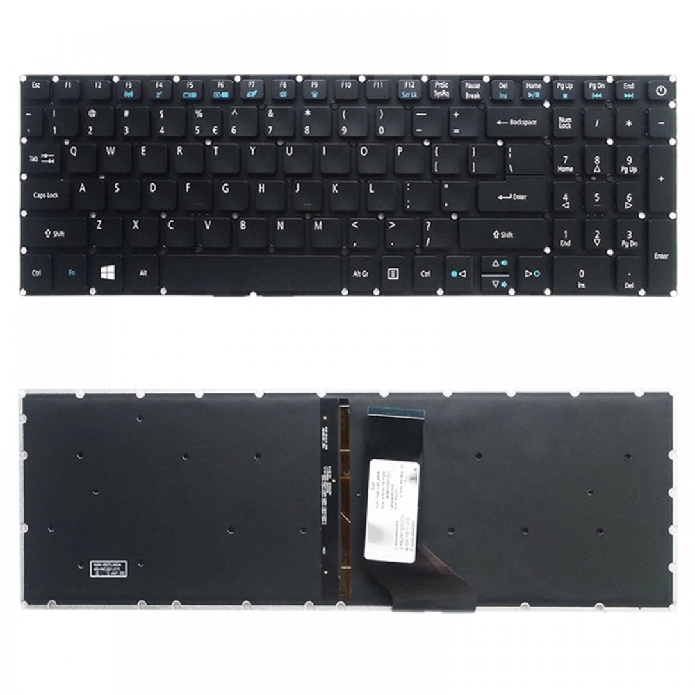 美版键盘带键盘背光适用于宏碁 Aspire E5-532 E5-522 E5-573 E5-574 E5-722 E5-752 E5-772 E5-773 E5-575 V5-591G V3-574G F5-573G E15 E5-582P