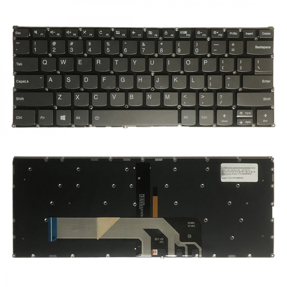 Клавіатура американської версії з підсвічуванням для Lenovo Yoga 730-13IKB 730-13IWL 730-15IKB 730-15IWL 530-14 530-14IKB FLEX6-14