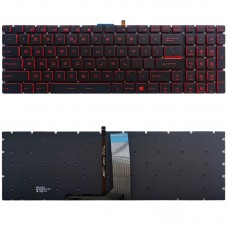 US Version Keyboard with Backlight for MSI GT62 GT72 GE62 GE72 GS60 GS70 GL62 GL72 GP62 GT72S GP72 GL63 GL73 (Red)