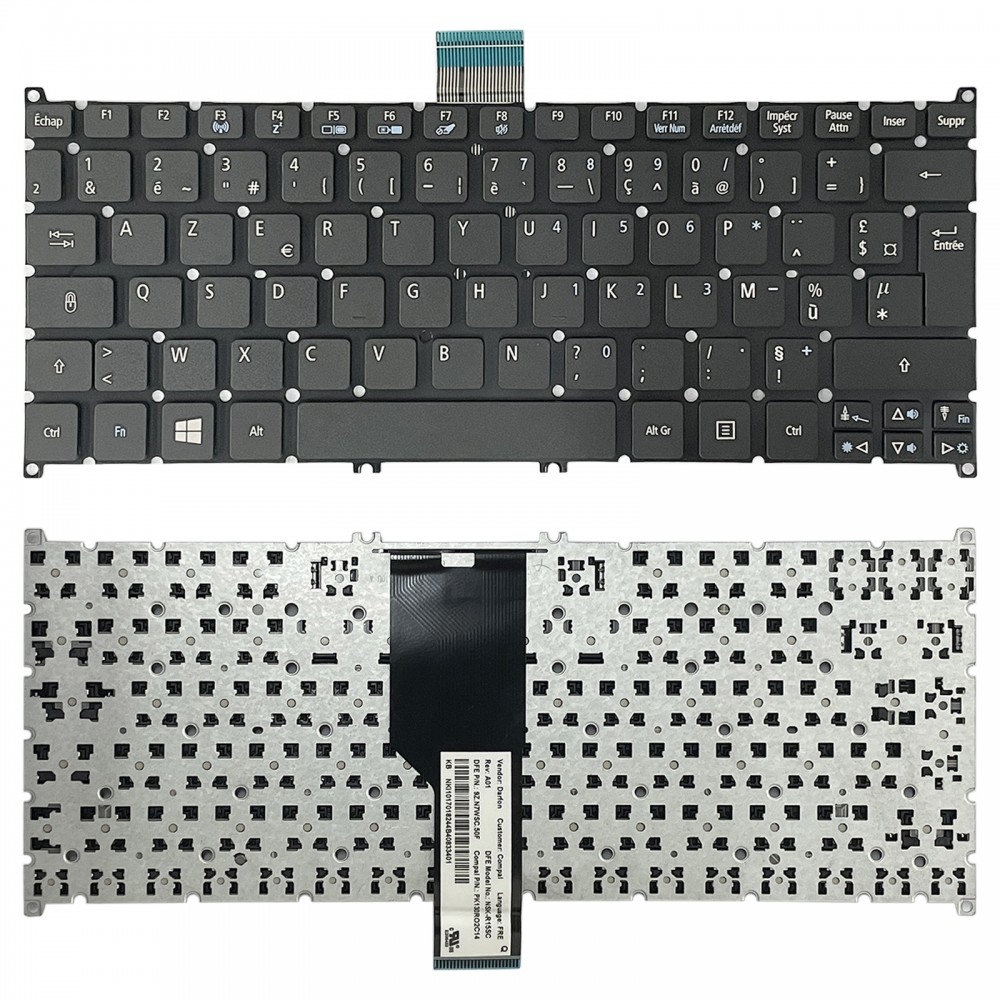 适用于宏碁 Aspire One 725 726 756 V5-123 E3-112 S3-391 V3-112 V5-171 法语版键盘