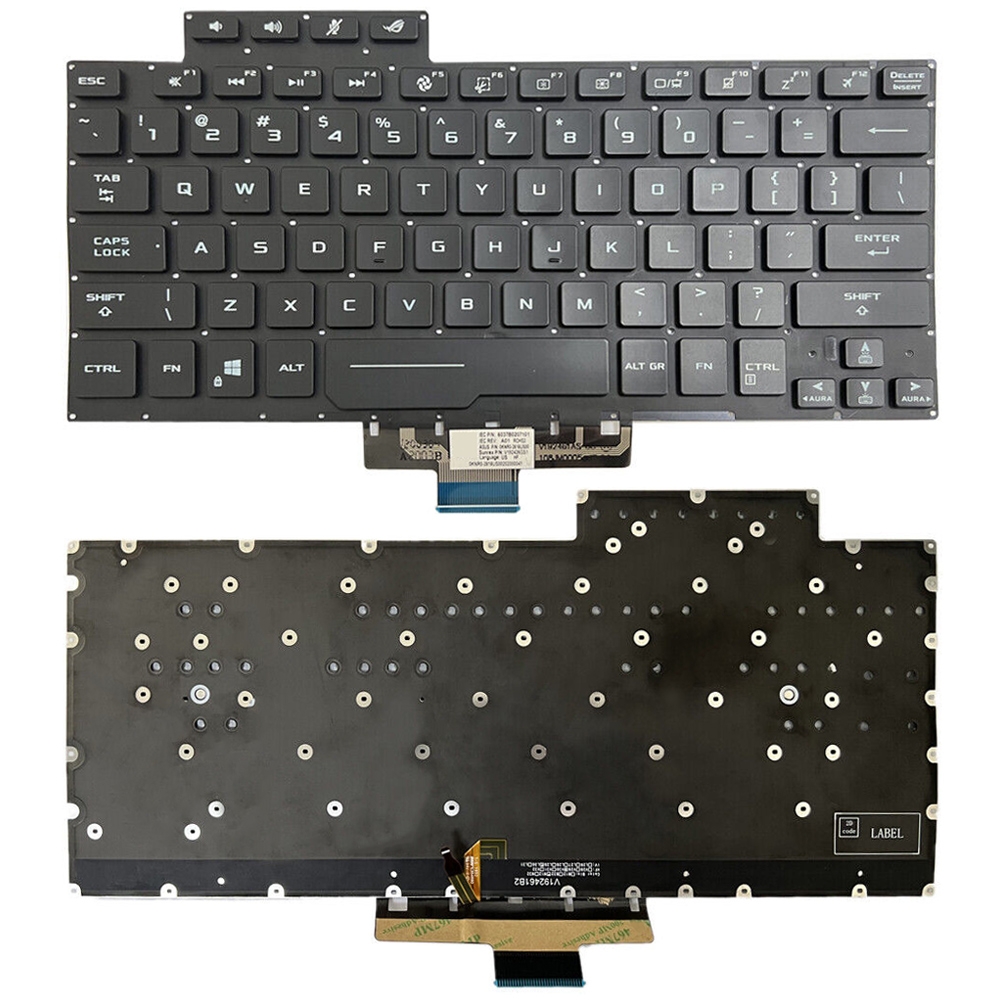 Клавіатура для ноутбука ASUS ROG G14 Zephyrus GA401 GA401I версії США з підсвічуванням (чорна)