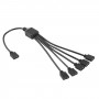 Câble d'extension de refroidissement PC AURA RGB, 3 broches 5V 1 à 5, pour carte mère Asus (noir)