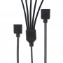 Câble d'extension de refroidissement PC AURA RGB, 3 broches 5V 1 à 5, pour carte mère Asus (noir)