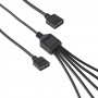 Câble d'extension de refroidissement PC AURA RGB, 3 broches 5V 1 à 5, pour carte mère Asus (noir)