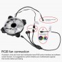 Câble d'extension de refroidissement PC AURA RGB, 3 broches 5V 1 à 5, pour carte mère Asus (noir)