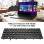 Pro Dell XPS 13 9343 13 9350 9360 Americká verze Podsvícená klávesnice notebooku (černá)