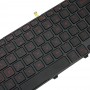 Tastiera portatile retroilluminata per Dell 15-9550/15-3000/15-5542(Parola rossa)