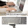 עבור HP 15-BS / 15-CC גרסת ארה"ב מקלדת תאורה אחורית למחשב נייד (כסף)