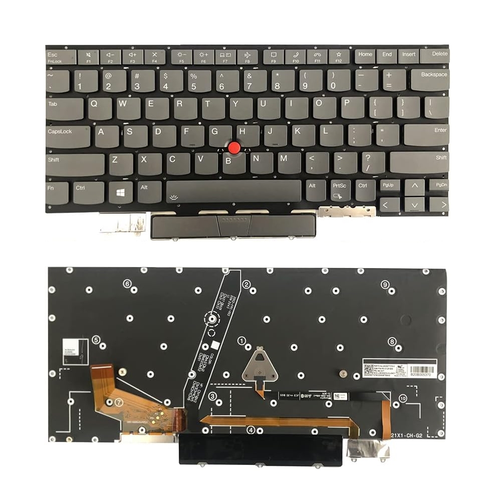 Клавіатура для ноутбука Lenovo ThinkPad X1 Yoga 2021 з підсвічуванням