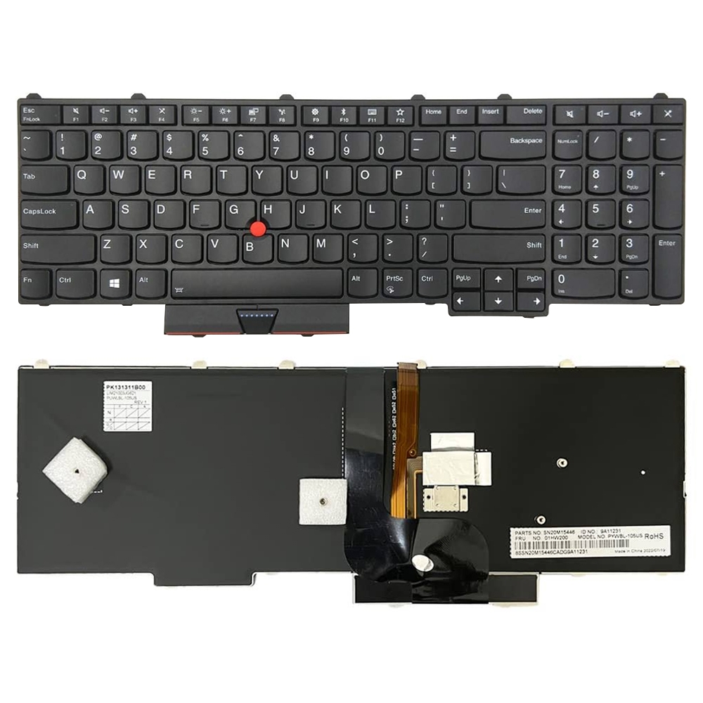 Lenovo ThinkPad P50 P51 P70 P71 US verziójú háttérvilágítású laptop billentyűzethez