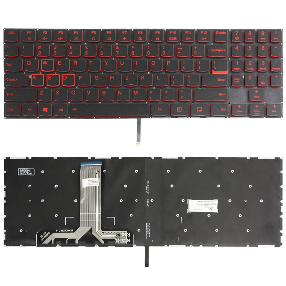 Pro Lenovo Y520 US verze klávesnice notebooku s podsvícením (červené slovo)