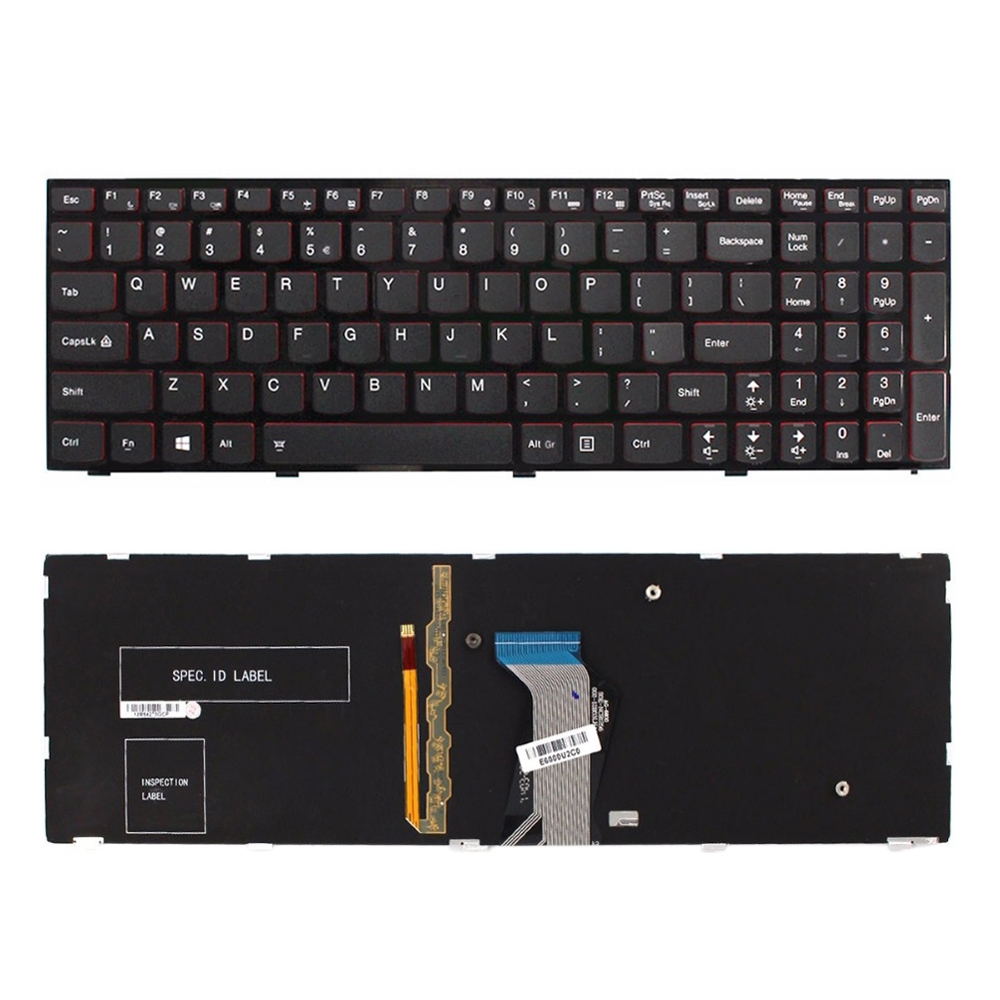 Клавіатура для ноутбука Lenovo IBM Y500 / Y500N / Y510P / Y590 для США з підсвічуванням і рамкою