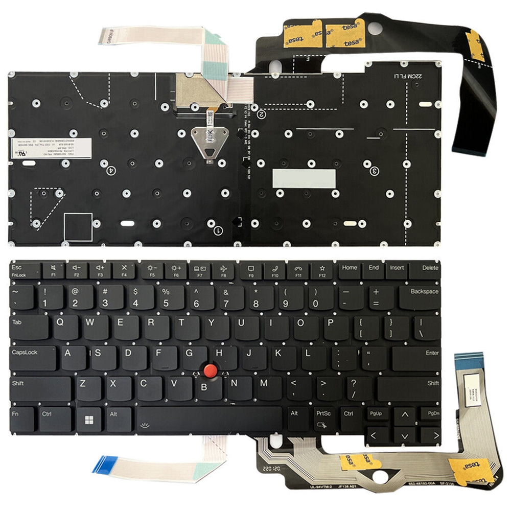 适用于联想 ThinkPad T14s Gen 3 21BR 21BS 美版笔记本电脑键盘 (黑色)