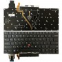 Клавіатура для ноутбука Lenovo ThinkPad X1 Yoga 4-го покоління 20QF із підсвічуванням для США та кнопкою сенсорної панелі (чорна)